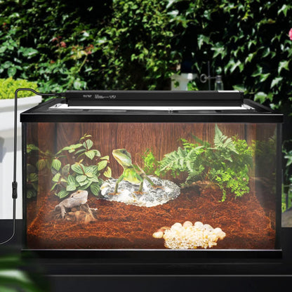 24W HO T5 UVB Reptile Light, Reptile UVB Light Fixture with Bulb, Reptile Light Fixture with 10.0 UVB Bulb Terrarium Light for Bearded Dragon Turtles Lizard and Snake