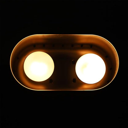 15inch Dual Reptile Light Fixture, Max 150W Reptile Heat Lamp Fixture with 2PCS 150W Ceramic Heat Emitter, Double Dome UVB Reptile Light Fixture